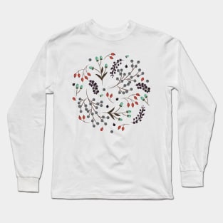 Woodland Mixed Berries - Cream Long Sleeve T-Shirt